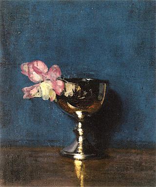 Lustre Goblet with Sweet Peas