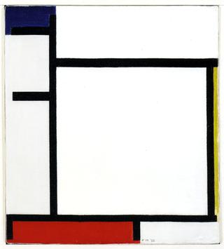 Composition with Blue, Yellow, Red and Grey