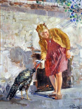 Girl with Turkey