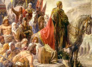 Charlemagne destroy the Irminsul (Detail2)