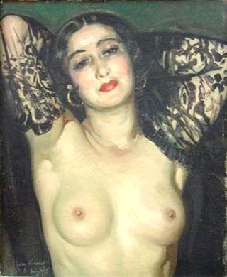 Female Nude with Mantilla