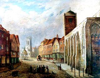 The Market Cross with St Crux, York