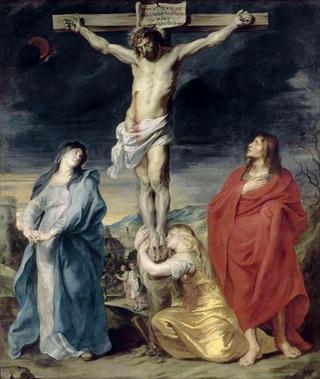 基督与抹大拉的马利亚和圣约翰在十字架上