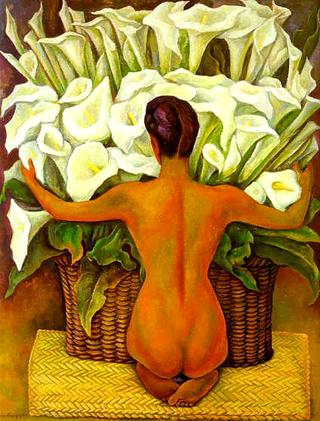Nude with Lillies