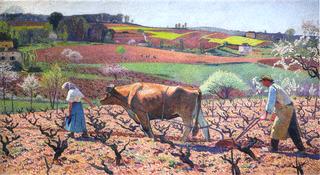 Laborers prepare the Vines in Quercy