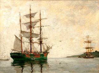 Timber Barque off Pendennis