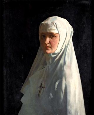 Portrait Of Yvonne Aubicq As A Nun