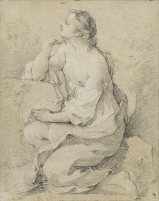 Study of a Woman with a Nude Breast