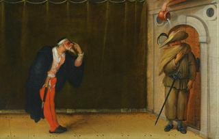 A Commedia dell'Arte Scene Depicting Pantalone and Brighella