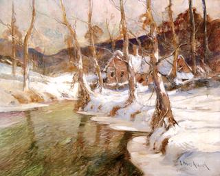 Cottages by River, Winter*