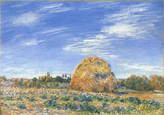 Haystacks in Moret in October