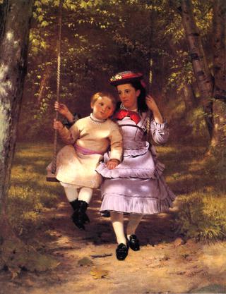 Two Girls on a Swing