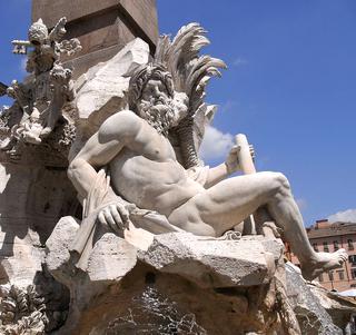 Fontana dei Quattro Fiumi (Fountain of the Four Rivers): Ganges