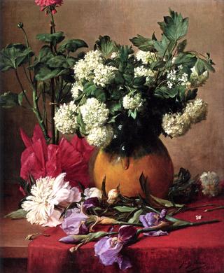 Lilacs in a Yellow Vase