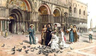 The Pigeons of St. Mark's, Venice, Italy