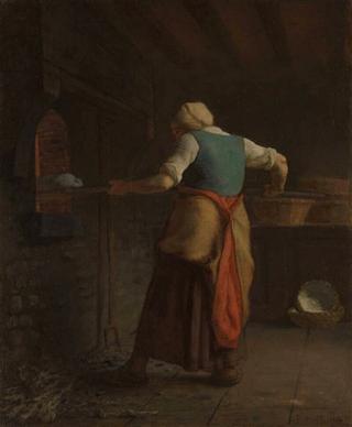 A Woman Baking Bread