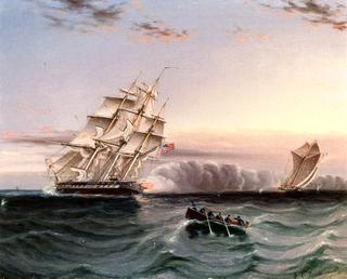 US Frigate and Privateer