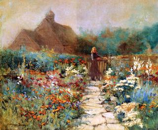 Woman by a Garden