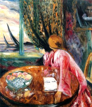 The Artist's Daughter Aasa at the Window
