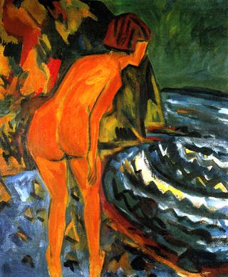 Bather on the Beach in the Evening at Flensburg Ford, Osterholz
