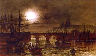 St. Paul's from the Thames by Moonlight