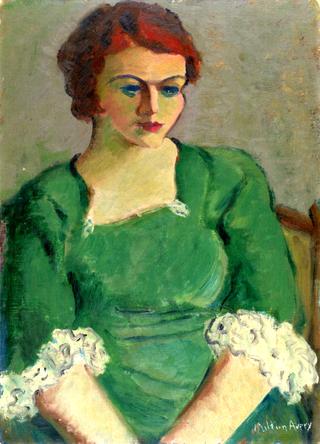 Portrait of Annette in a Green Dress