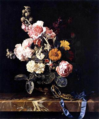 Vase of Flowers with Pocket Watch