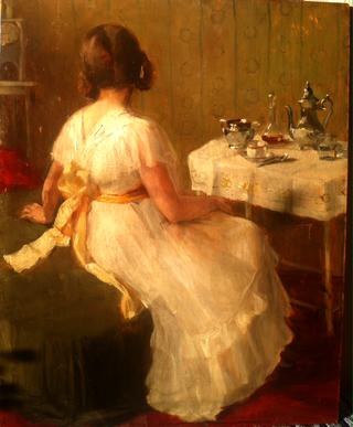 Young Lady At Evening Tea