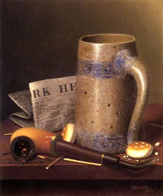 Still Life with Mug, Pipe and New York Herald