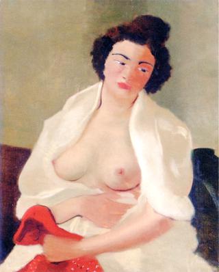 Bust of a Woman with Bared Breasts