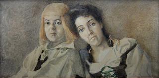 Portrait of N.I. Zabela and T.S. Lyubatovich