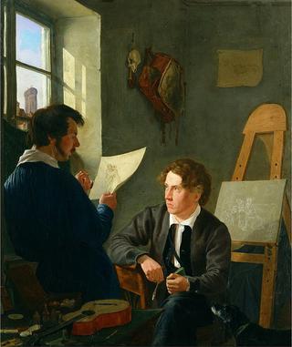 赫尔曼·考夫曼和乔治·海塞里奇（1806-1994）在考夫曼慕尼黑工作室