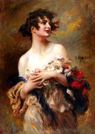 Lady with a Spray of Marguerites