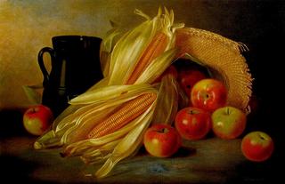 Autumn Still LIfe with Straw Hat