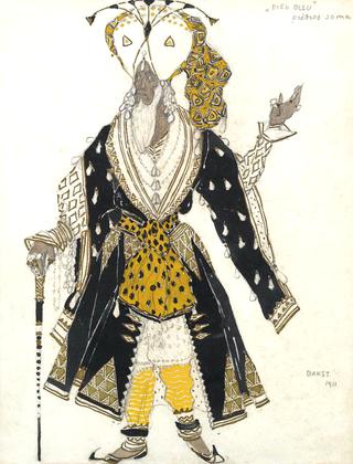 Costume design for the Priest Soma from "Le Dieu Bleu"