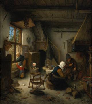 Peasant Family in a Cottage after a Meal