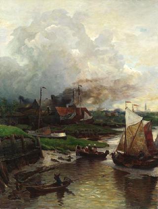Overlying Boats in an Belgian Seaport
