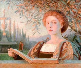 Portrait of a Girl with an Open Book