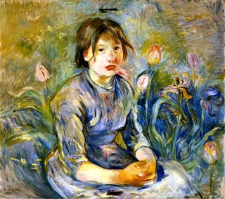 Peasant Girl among Tulips