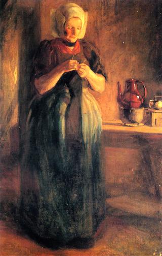 Woman Knitting