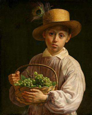 Portrait of a Boy in a Straw Hat