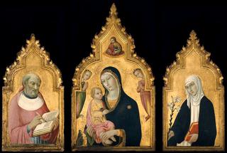 三联：圣母与圣子哲罗姆与凯瑟琳