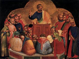 The Apostle Preaching Paul (Predella of Altarpiece)
