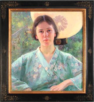 Portrait of a Lady in a Kimono