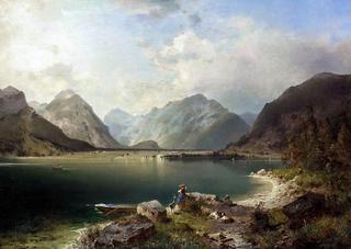 The Achensee overlooking the hamlet of Scholastica, on the north shore