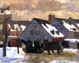 Winter Evening, Lower Town, Quebec