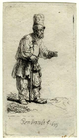 A Peasant Man Leaning on a Stick