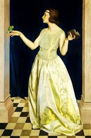 Lady with Parrot