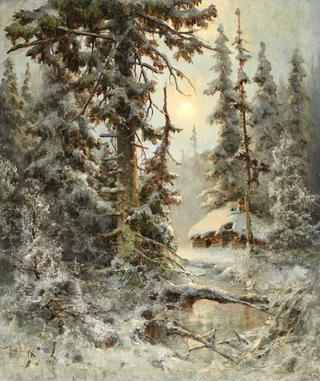 Winter Evening in the Forest