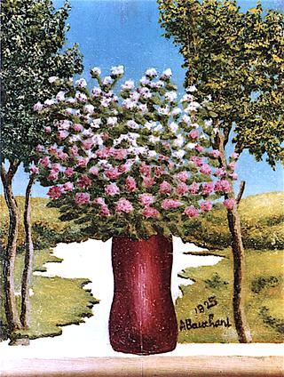 Vase of Flowers in a Landscape